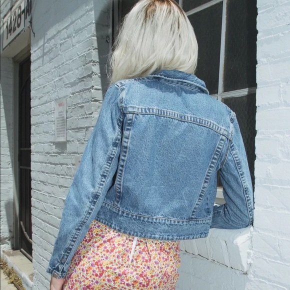 Brandy Melville zip up jean jacket - Picture 3 of 6